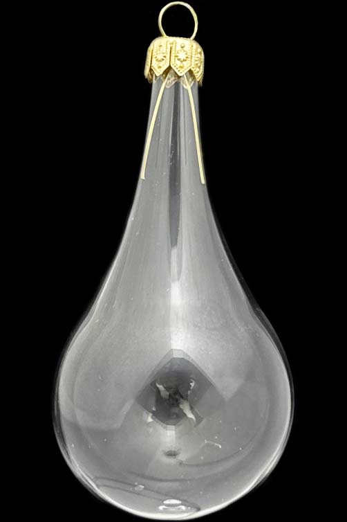 Стеклянная елочная игрушка Заготовка Росинка большая 13 см 161506200